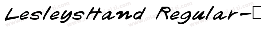 LesleysHand Regular字体转换